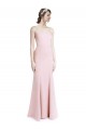 Buy Square Neck Criss Cross Open Back Slim Crepe Bridesmaid Dress / Prom Dress with Spaghetti Straps UK