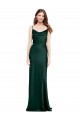 Buy Fitted Cowl Neck Long Formal Stretch Satin Slip Bridesmaid Dress / Prom Dress with V-Back UK