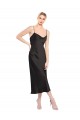 Buy Cowl Neck Midi Length Short Cocktail Formal Stretch Satin Slip Bridesmaid Dress / Prom Dress UK
