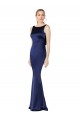 Buy Sheath High Neck Formal Stretch Satin Bridesmaid Dress / Prom Dress Low Back UK