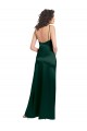 Buy Long Slim Scoop Neck Formal Stretch Satin Bridesmaid Dress / Prom Dress with Open Back UK