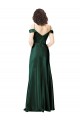 Buy Off the Shoulder Sleeves Long Formal Stretch Satin Bridesmaid Dress / Prom Dress with Pleated Draped Neckline UK