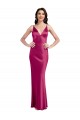 Buy V-Neck Spaghetti Straps Slim Formal Stretch Satin Bridesmaid Dress / Prom Dress with Low Scoop Back UK