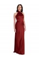 Buy Backless Halter Long Formal Stretch Satin Bridesmaid Dress / Prom Dress UK