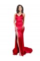 Buy Mermaid Open Back Long Formal Stretch Satin Bridesmaid Dress / Prom Dress with High Slit UK