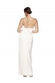 Buy High Neck Formal Stretch Satin Bridesmaid Dress / Prom Dress with Low Back and Side Slit UK