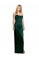 Buy Scooped Strapless Neckline Stretech Satin Bridesmaid Dress / Prom Dress with Side Slit UK