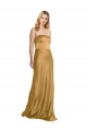 Buy Sleek Strapless Long A-Line Formal Stretch Satin Bridesmaid Dress / Prom Dress UK