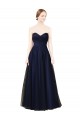 Buy Draped Bodice Sweeheart Long Tulle Bridesmaid Dress UK