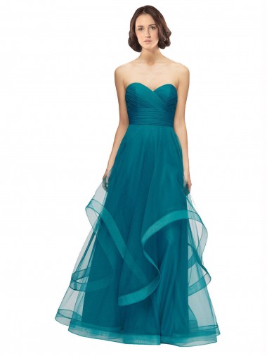 Buy Sweetheart Tulle Bridesmaid Dress with Wide Waistband UK