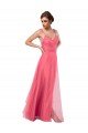 Buy Flowy A-Line Tulle Bridesmaid Dress with Double Straps and V-Neck UK
