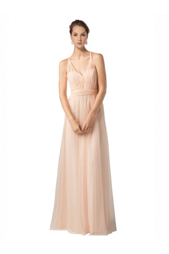 Buy Sweetheart A-Line Tulle Bridesmaid Dress with Shirred Bodice UK