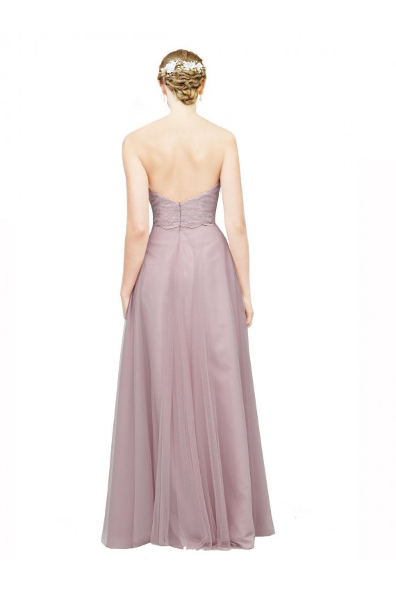 Buy Sweetheart Neckline Long Tulle Bridesmaid Dress with Lace Bodice UK