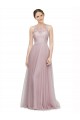 Buy High Neck Long Tulle Bridesmaid Dress with Lace Bodice UK