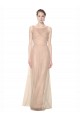 Buy Long Tulle Bridesmaid Dress with Illusion Neck UK