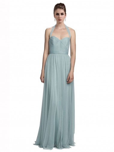 Buy Halter Ruched Sweetheart Neckline Tulle Bridesmaid Dress UK