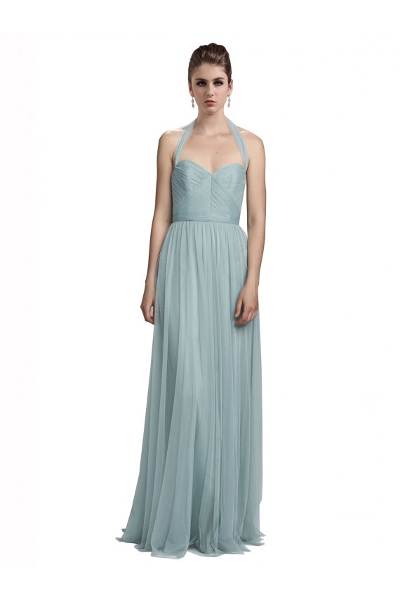 Buy Halter Ruched Sweetheart Neckline Tulle Bridesmaid Dress UK