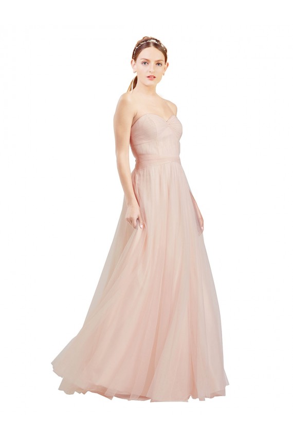 Buy Floor Length Sweetheart Tulle Bridesmaid Dress with Open Back UK