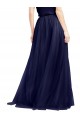 Buy Long A-Line High Neck Halter Tulle Bridesmaid Dress UK