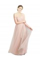 Buy Long Floor Length Sweetheart Pleated Tulle Bridesmaid Dress UK