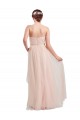 Buy Long Floor Length Sweetheart Pleated Tulle Bridesmaid Dress UK