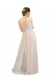 Buy Scooped Neckline Long Tulle Bridesmaid Dress with Open Back UK