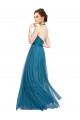 Buy High Neck Halter Pleated A-Line Tulle Bridesmaid Dress UK
