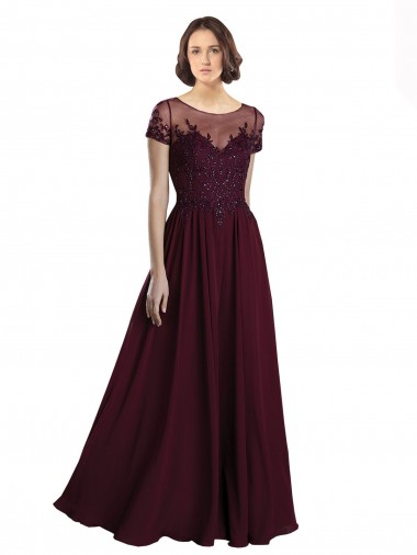 Buy Full Length Beaded and Embroidered Tulle Bodice Long Chiffon Bridesmaid Dress UK