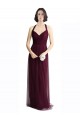 Buy Long Tulle Bridesmaid Dress with Criss-Cross Bodice and Self Straps UK