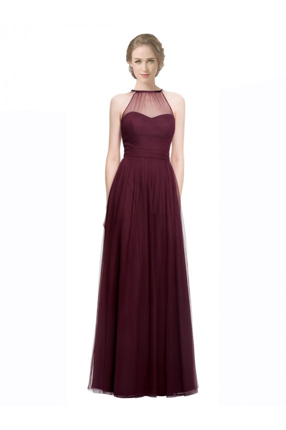 Buy Full Length Soft Tulle Spaghetti Strap Bridesmaid Dress UK
