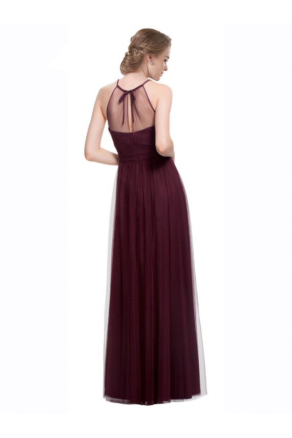 Buy Full Length Soft Tulle Spaghetti Strap Bridesmaid Dress UK