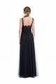 Buy Full Length Tulle Bridesmaid Dress with Lace Bodice and Soft Tulle Illusion Top UK