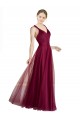 Buy Long Sweetheart Tulle Bridesmaid Dress with Straps and Criss Cross Back UK