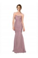 Buy Mermaid Strapless Tulle Bridesmaid Dress with All Over Pleats UK