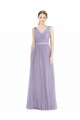 Buy Wide Straps V-Neck Long Tulle Bridesmaids with Belt UK