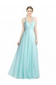 Buy Ruched Sweetheart Neckline A-Line Tulle Bridesmaid Dress with Tie Open Back UK