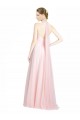 Buy Ruched Sweetheart Neckline A-Line Tulle Bridesmaid Dress with Tie Open Back UK