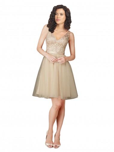 Buy Tulle Bridesmaid Dress with Embroidery and Beading UK