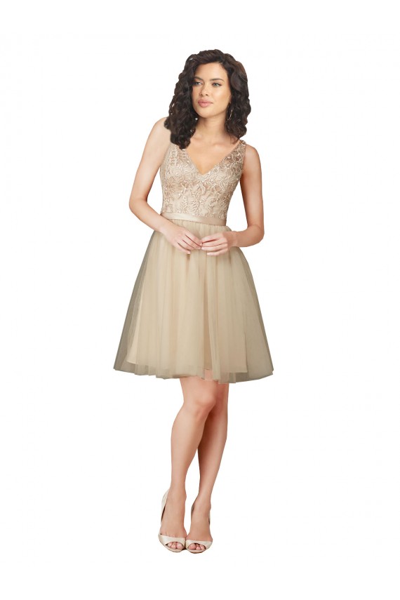 Buy Tulle Bridesmaid Dress with Embroidery and Beading UK