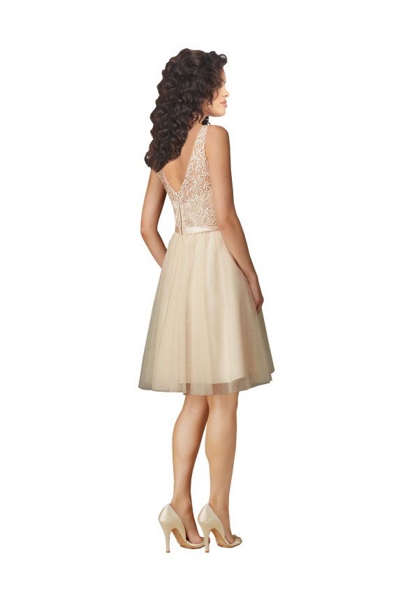 Buy Tulle Bridesmaid Dress with Embroidery and Beading UK