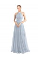 Buy Halter Neckline Slim A-Line Tulle Bridesmaid Dress UK