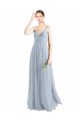 Buy Spaghetti Straps V-Neck Slim A-Line Tulle Bridesmaid Dress UK
