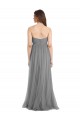 Buy Shirred Strapless Bodice Long Tulle Bridesmaid Dress with Sweetheart Neckline UK