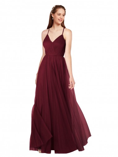 Buy Beach-inspired Sweetheart Tulle Long Bridesmaid Dress UK