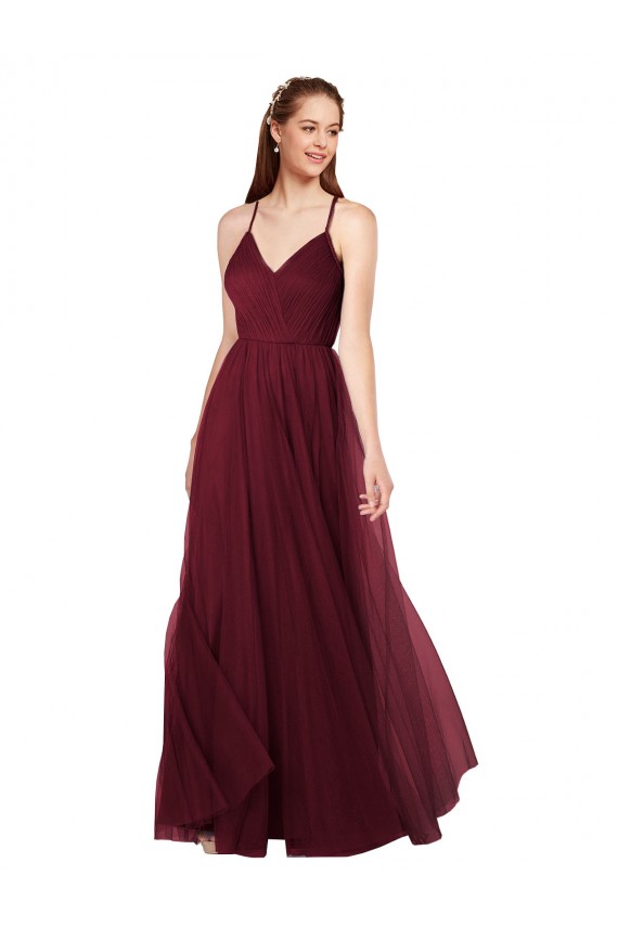 Buy Beach-inspired Sweetheart Tulle Long Bridesmaid Dress UK