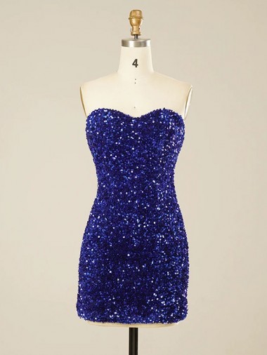 Buy Short Sweetheart Velvet Sequin Homecoming Dress / Prom Dress UK