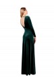 Buy Plunging V-Neckline Long Sleeves Open Back Velvet Bridesmaid Dress / Prom Dress UK