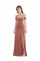 Buy Off the Shoulder Flounce Sleeve Velvet Maxi Bridesmaid Dress / Prom Dress UK