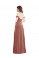 Buy Off the Shoulder Flounce Sleeve Velvet Maxi Bridesmaid Dress / Prom Dress UK