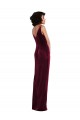 Buy Draped Skirt Faux Wrap Velvet Maxi Bridesmaid Dress / Prom Dress UK